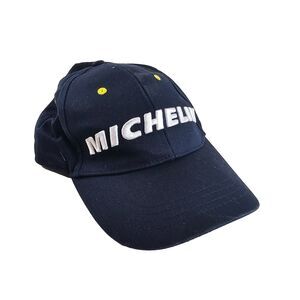 Michelin Man Tires Baseball Cap Adjustable Hat Embroidered Logo 100% Cotton Blue